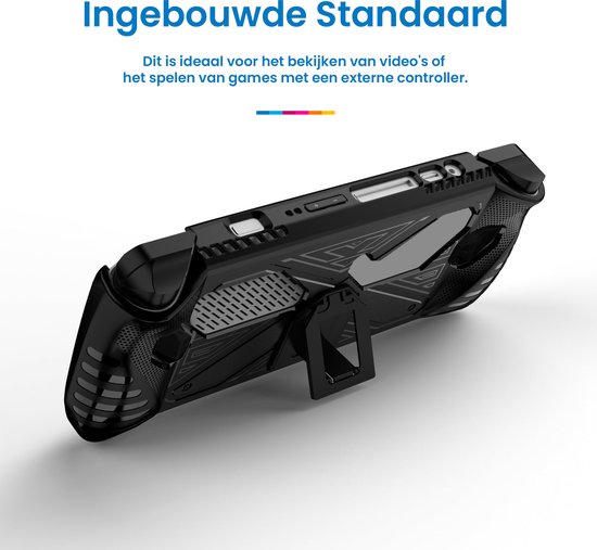 YONO Grip Case geschikt voor ASUS ROG Ally - Ryzen Z1 Extreme - Bescherm Hoesje met Standaard - Zwart