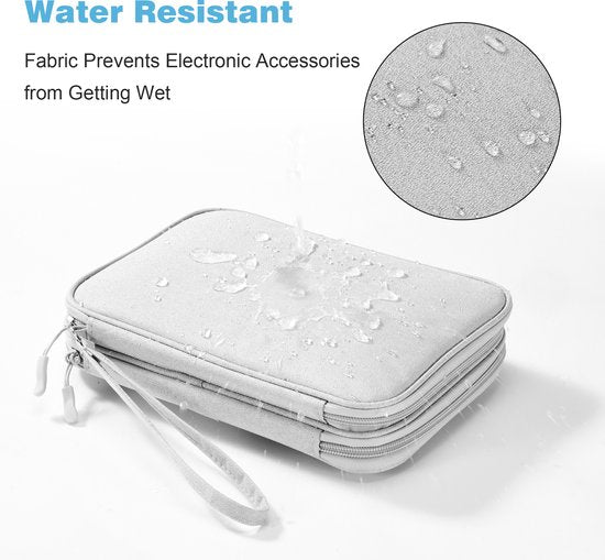 YONO Kabel Organiser Tas - Kabeltas - Organizer Etui - Opbergtas voor Kabels en Accessoires - Grijs