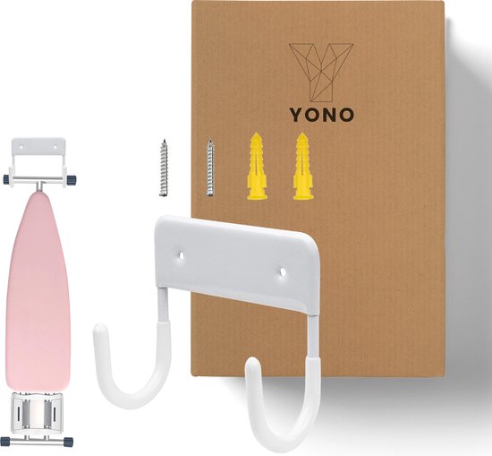 YONO Strijkplank Ophangsysteem - Ophangen Houder Haak - Wit