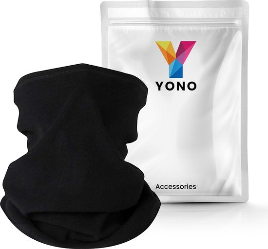 YONO Nekwarmer - Colsjaal Fleece - Heren en Dames - One Size - Zwart