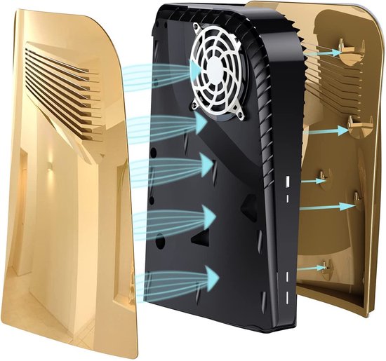 YONO Faceplate geschikt voor Playstation PS5 Disc Edition - Cover - Skin - Behuizing - Accessoires - Goud