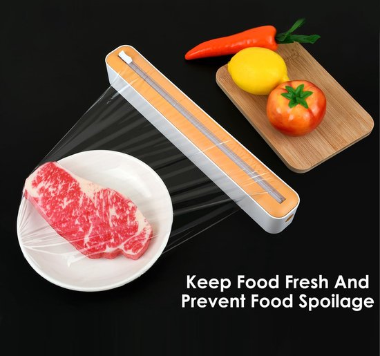 YONO Universele Foliehouder - Foliesnijder Dispenser geschikt voor Aluminium / Huishoud Folie - Rollenhouder Keuken - Geel