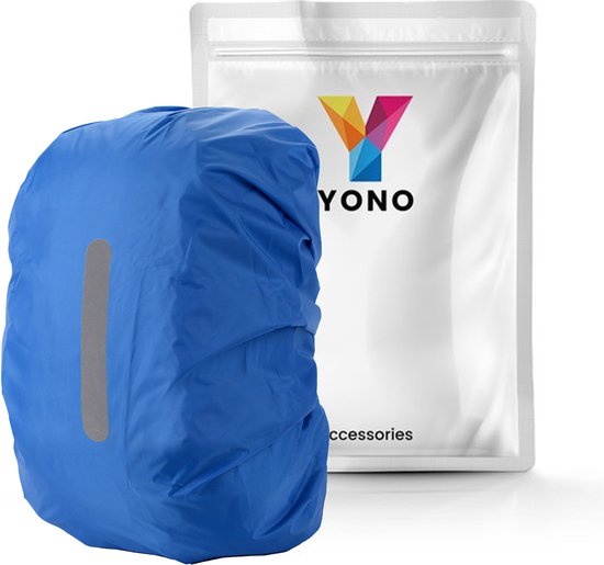YONO Regenhoes Rugzak Waterdicht - Backpack Hoes - Reflecterend - 30 tot 40 Liter - Blauw - M