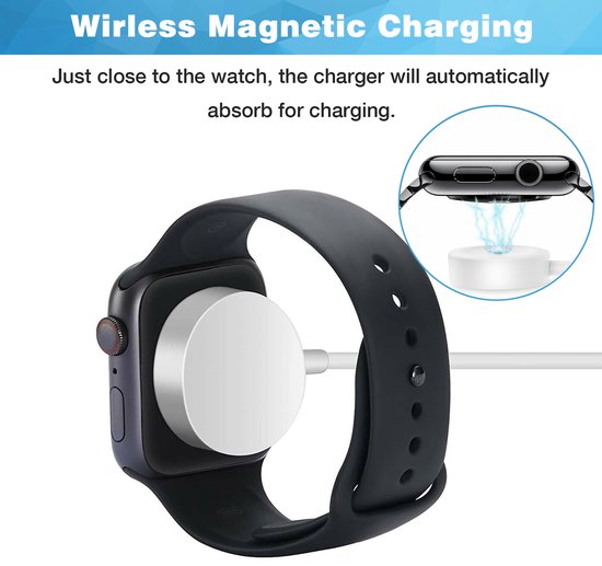 YONO Oplader geschikt voor Apple Watch - Type USB-C - Oplaadkabel - Charger - Accessoires - Wit