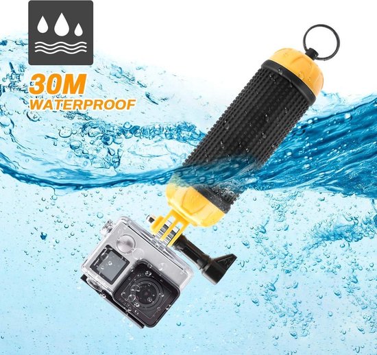 Bobber Handgrip - Drijvend Statief - Stick geschikt voor GoPro - Waterproof Accessoires - Zwart