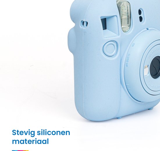 YONO Siliconen Hoesje geschikt voor Fujifilm Instax Mini 12 - Skin Case - Pastel Blauw