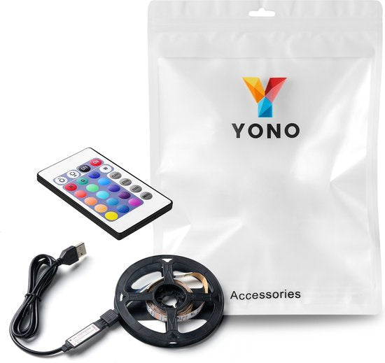 YONO Led Strip met Afstandsbediening - Usb A - RGB Verlichting - TV - 5 Meter