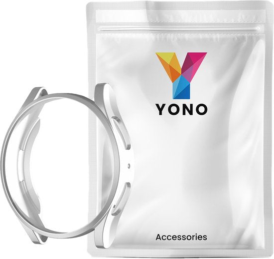 YONO Screen Protector Bumper geschikt voor Galaxy Watch 5 (40 mm) - Full Cover Case - Hoesje - Zilver