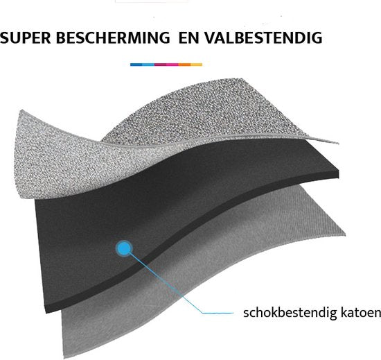 YONO Kabel Organiser Tas Large - Compacte Kabeltas - Opbergtas voor Elektronica en Accessoires - Etui Organizer Case - Lichtgrijs