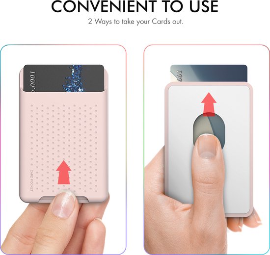 YONO Kaarthouder Siliconen geschikt voor Apple iPhone 14 / 13 / 12 - Magnetische Pasjeshouder Mag-safe - Slim Wallet - Roze