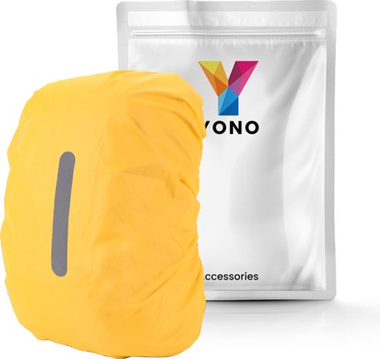 YONO Regenhoes Rugzak Waterdicht - Backpack Hoes - Reflecterend - 71 tot 80 Liter - Geel - XXL