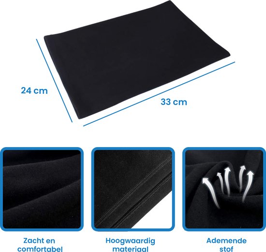 YONO Nekwarmer - Colsjaal Fleece - Heren en Dames - One Size - Zwart