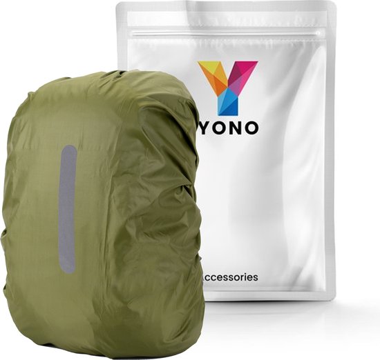 YONO Regenhoes Rugzak Waterdicht - Backpack Hoes - Reflecterend - 30 tot 40 Liter - Groen - M