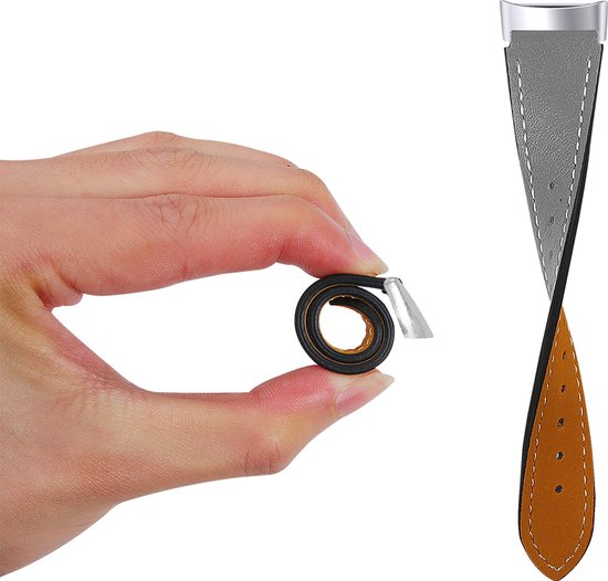 YONO Leer Bandje geschikt voor Fitbit Charge 5 / 6 - Vervangende Lederen Armband - Grijs