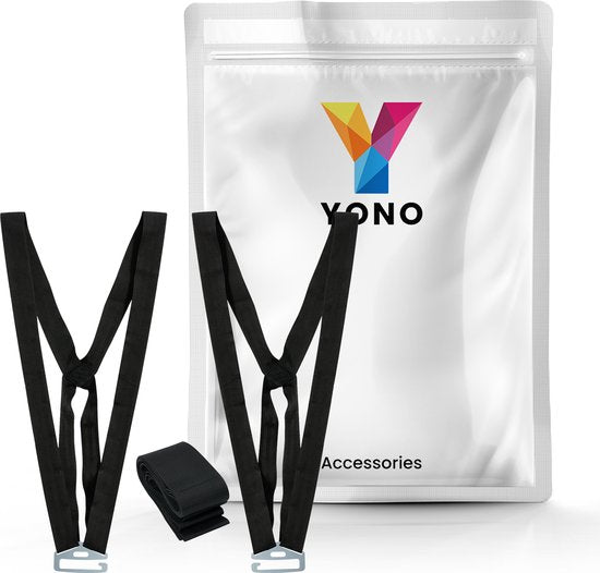 YONO Verhuisbanden Verstelbaar - Tilhulp Verhuis Harnas - Tilbanden set van 2 - Zwart