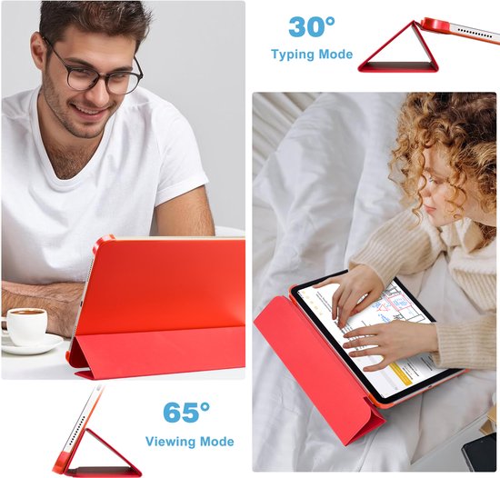 YONO Hoes geschikt voor iPad 10e Generatie - 2022 - 10.9 inch - Case Cover - Tablet Hoesje - Rood