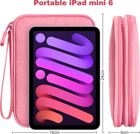 YONO Kabel Organiser Tas - Kabeltas - Organizer Etui - Opbergtas voor Kabels en Accessoires - Roze