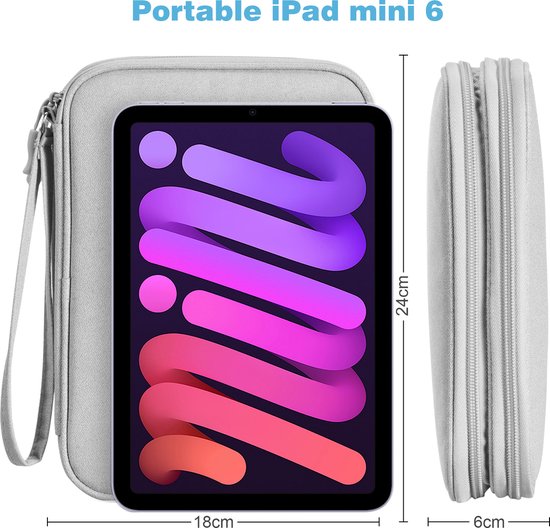 YONO Kabel Organiser Tas - Kabeltas - Organizer Etui - Opbergtas voor Kabels en Accessoires - Grijs