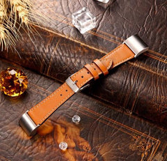 YONO Bandje geschikt voor Fitbit Charge 4 – Charge 3 – Leer - Bruin