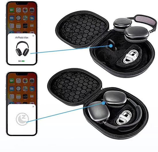 YONO Hard Case geschikt voor Airpods Max - Koptelefoon Hoes - Beschermhoes - Zwart