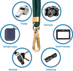 YONO Telefoonkoord Universeel - Telefoonketting Verstelbaar - GSM Koord - Nylon - Donkergroen