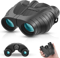 YONO Verrekijker voor Volwassene 10x25 - Compact en Waterdicht - Met Nekkoord en Draagtas - Zwart