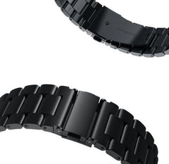 YONO Metalen Band Zwart geschikt voor Samsung Gear S3 en Galaxy Watch 46mm – Vervangende Schakel Armband