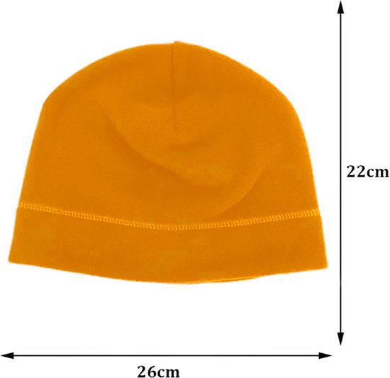 YONO Thermo Muts - Helmmuts Fleece - Fiets Muts voor onder Helm - Heren en Dames - Winter - Zomer - Oranje