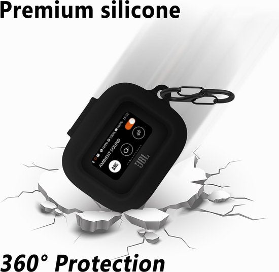 YONO Soft Case geschikt voor JBL Live Beam 3 / Buds 3 / Flex 3 - Siliconen Hoesje - Zwart