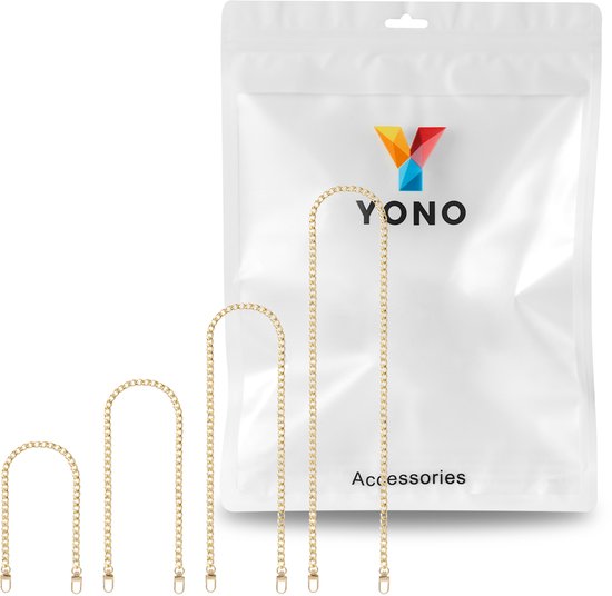 Set de 4 chaînes pour sac à Riem YONO - Bandoulière - Bandoulière pour sac - Chaîne à maillons - Couleur or