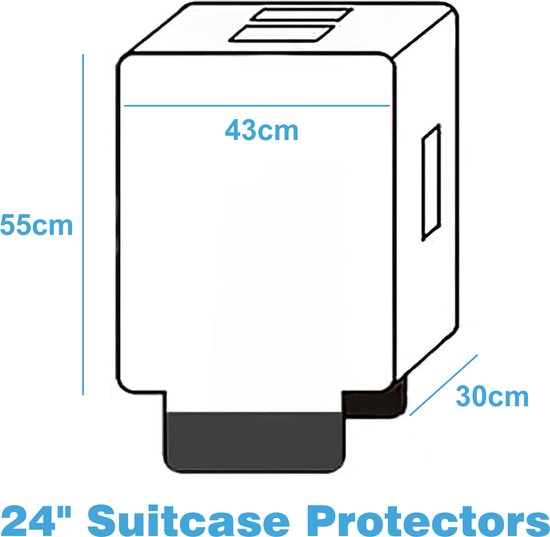 YONO Kofferhoes Transparant - Koffer Beschermhoes - Medium