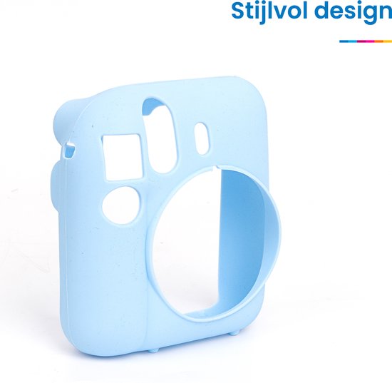 YONO Siliconen Hoesje geschikt voor Fujifilm Instax Mini 12 - Skin Case - Pastel Blauw