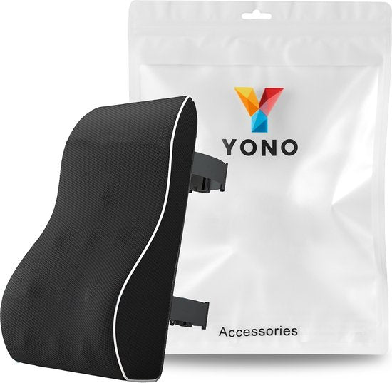 YONO Rugkussen Onderrug Ergonomisch - Autostoel - Bureaustoel - Memory Foam - Orthopedisch Lendekussen - Rugsteun