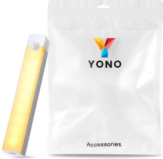 YONO Kastverlichting met Bewegingssensor Oplaadbaar - 10cm - Keukenverlichting Onderbouw Led - Draadloos - Magnetisch Zelfklevend
