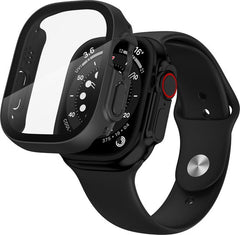 YONO Screen Protector Bumper geschikt voor Apple Watch Ultra (49mm) - Full Cover Case - Hoesje - Zwart