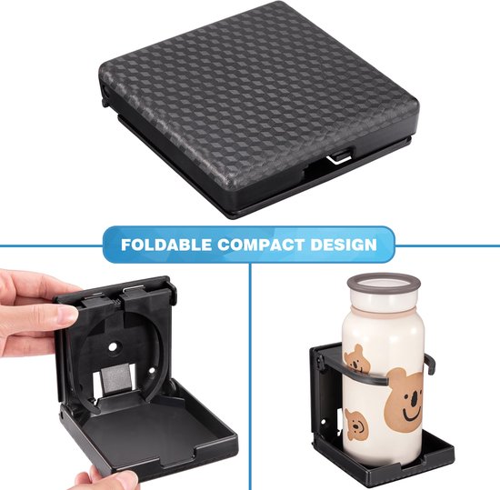 YONO Inbouw Bekerhouder - Universeel geschikt voor Boot, Vrachtwagen, Auto - Inklapbaar en Verstelbaar - 2 Stuks