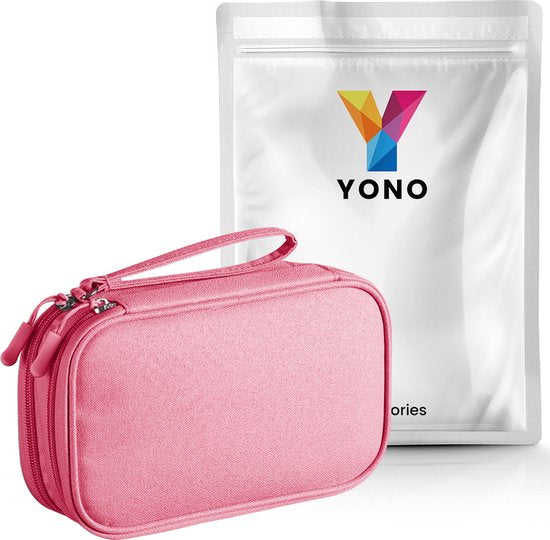 YONO Kabel Organiser Tas - Kabeltas - Organizer Etui - Opbergtas voor Kabels en Accessoires - Small - Roze