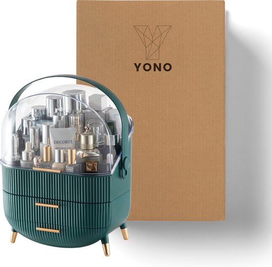 YONO Make Up Organizer Ladekast - Opbergdoos voor Skincare en Sieraden - XL - Donkergroen