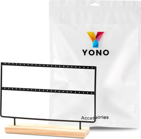 YONO Oorbellenrekje - Sieradenrekje - Oorbellen - Organizer - Sieradenhouder - Opbergen - 40 gaatjes - Zwart