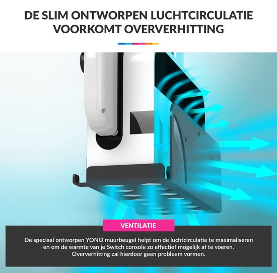YONO Muurbeugel geschikt voor Nintendo Switch / Oled - Wall Mount Houder - Zwart
