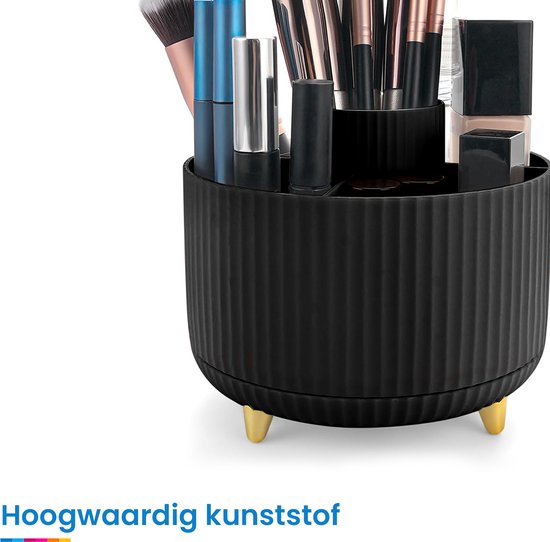 YONO Make Up Organizer - 360º Draaibaar M - Skincare Organizer - Parfum Houder - Zwart