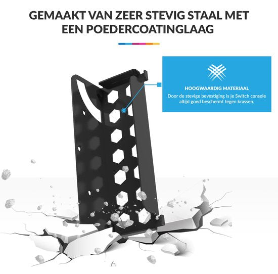YONO Muurbeugel geschikt voor Nintendo Switch / Oled - Wall Mount Houder - Zwart
