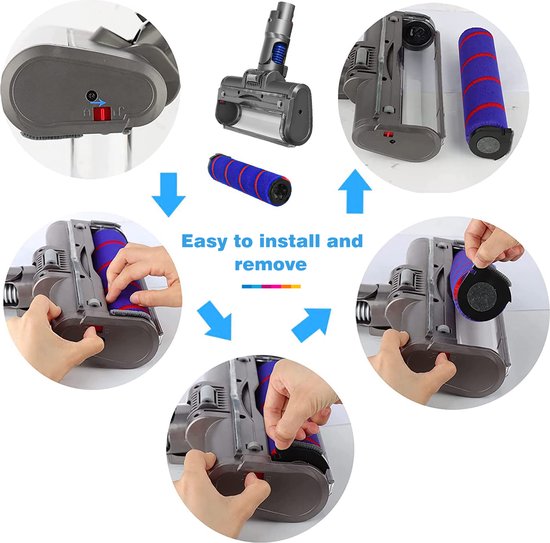 YONO Zuigmond geschikt voor Dyson Steelstofzuiger - V15 V11 V10 V8 V7 - Stofzuigermond - Onderdelen - Mondstuk Accessoires - Vloerzuigmond - Turboborstel