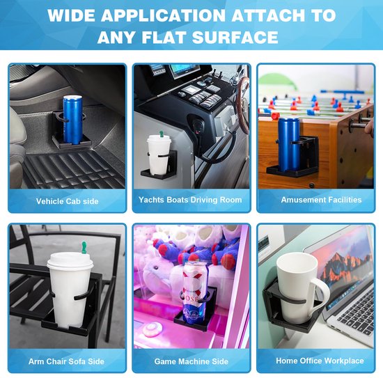 YONO Inbouw Bekerhouder - Universeel geschikt voor Boot, Vrachtwagen, Auto - Inklapbaar en Verstelbaar - 2 Stuks