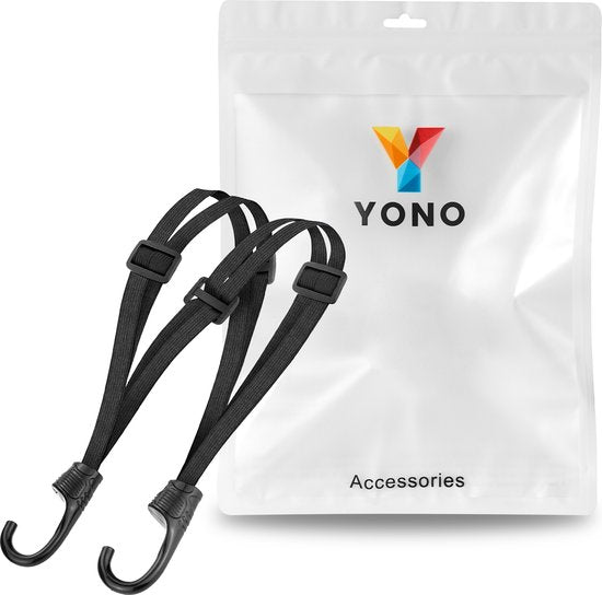 YONO Snelbinder Fiets met Haak - Bagagebinder Universeel - Spin Binder - Spanelastiek - Zwart