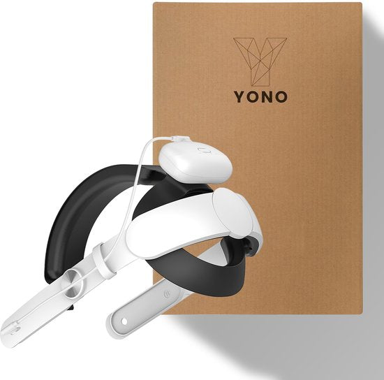 YONO Elite Strap met Accu geschikt voor Meta Quest 3 - Inclusief 6000mah Batterij - Oculus Case - Hoofdkussen Cover VR Bril - Accessoires
