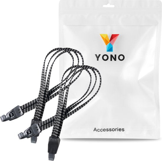 YONO Snelbinders Fiets met Haak - Universeel - Bagagebinder - Spinbinder - Spanelastiek - 2 Stuks