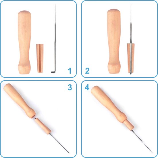 YONO Naaldvilten Starterset - Vilt Naalden - Needle Felting Pakket voor Viltwol - 18 Delig