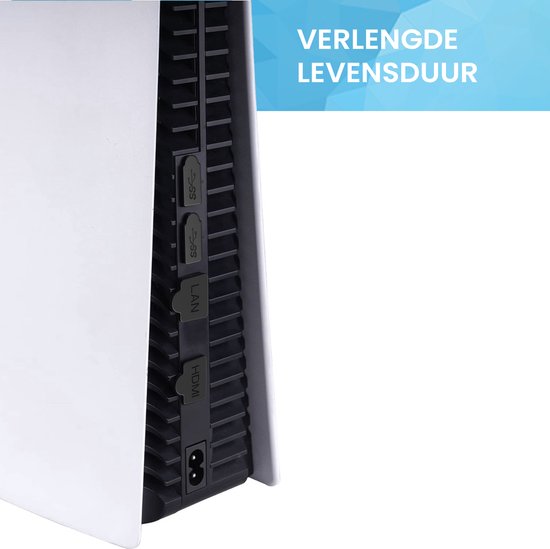 YONO Anti Stof Pluggen geschikt voor Playstation 5 SLIM - PS5 Bescherming Accessoires - Zwart