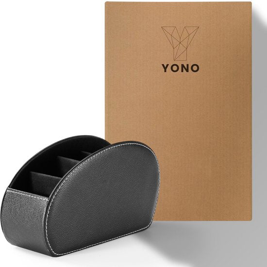 YONO Afstandsbediening Houder - Afstandsbediening Organiser - Kunstleer - Universeel - Zwart
